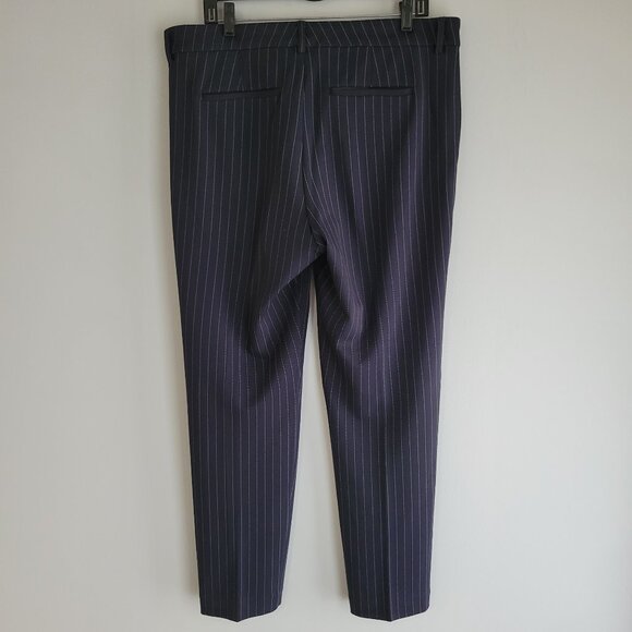 Liverpool Women’s Pinstripe Navy Blue Stretch Pants Size 14/32 - Picture 4 of 12